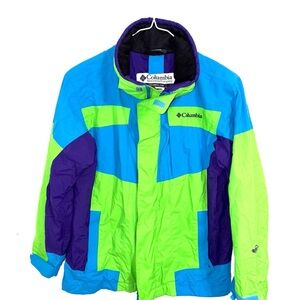Columbia Kids Vibrant Puffer Jacket - Blue, Green, Purple